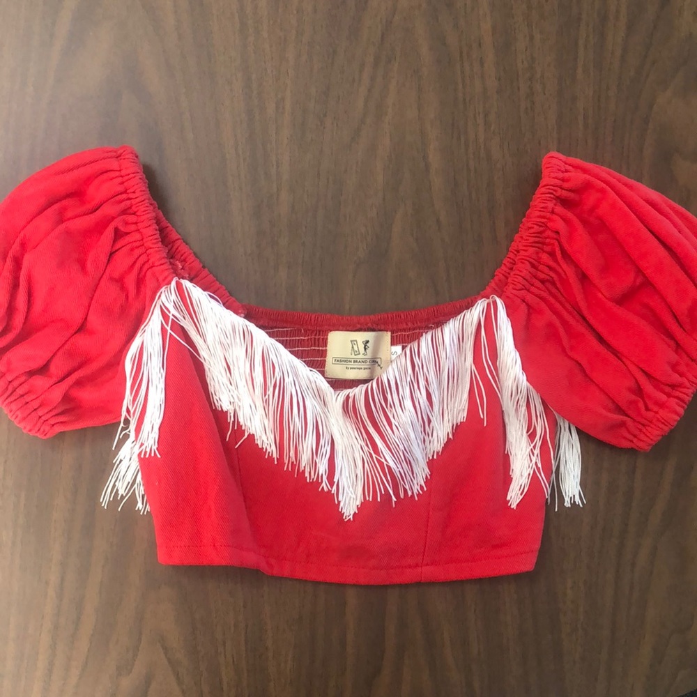 Fashion Brand Company Cowgirl Crop Fringe Top